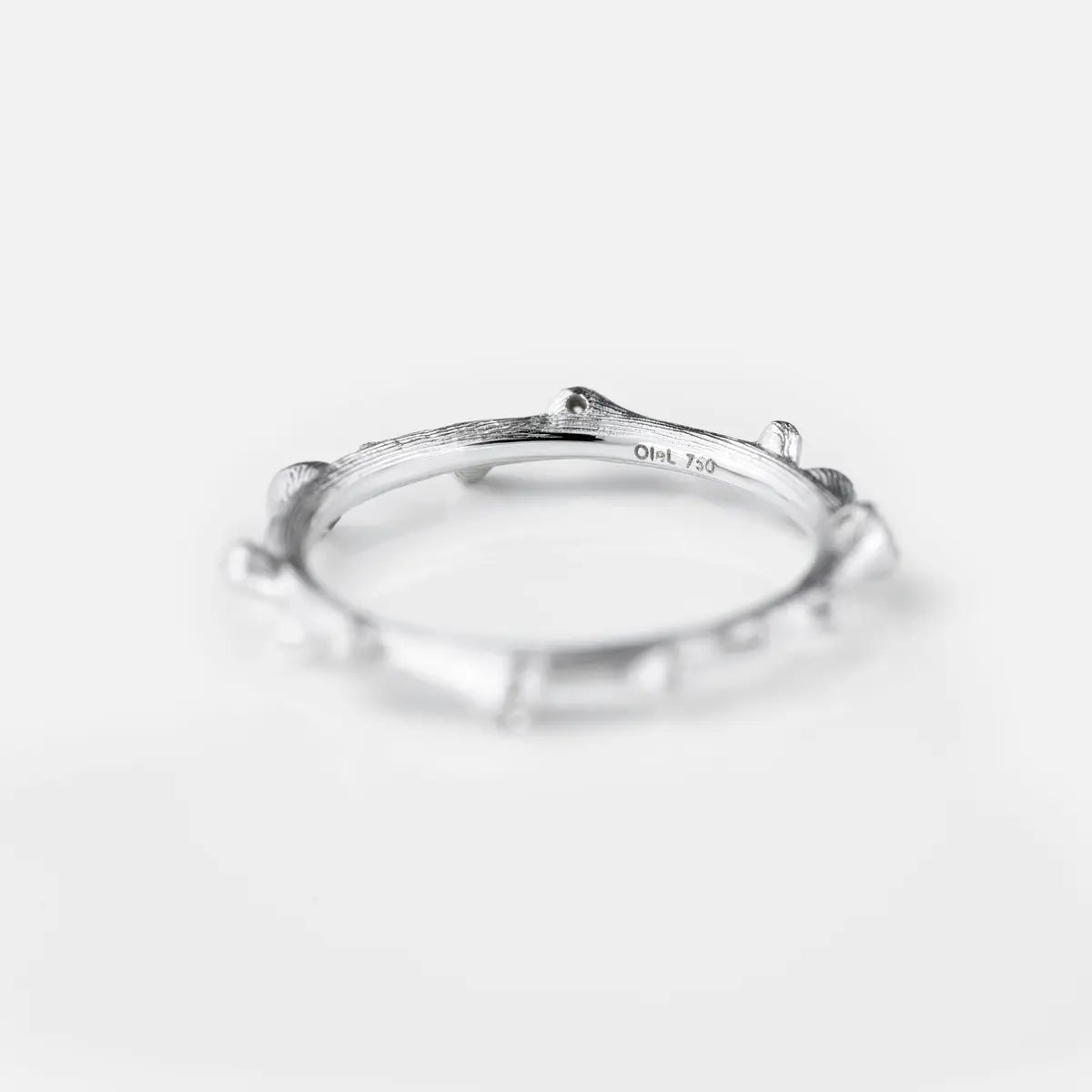 Ole Lynggaard 18ct White Gold Nature Band with Diamonds - Aurum Jewels