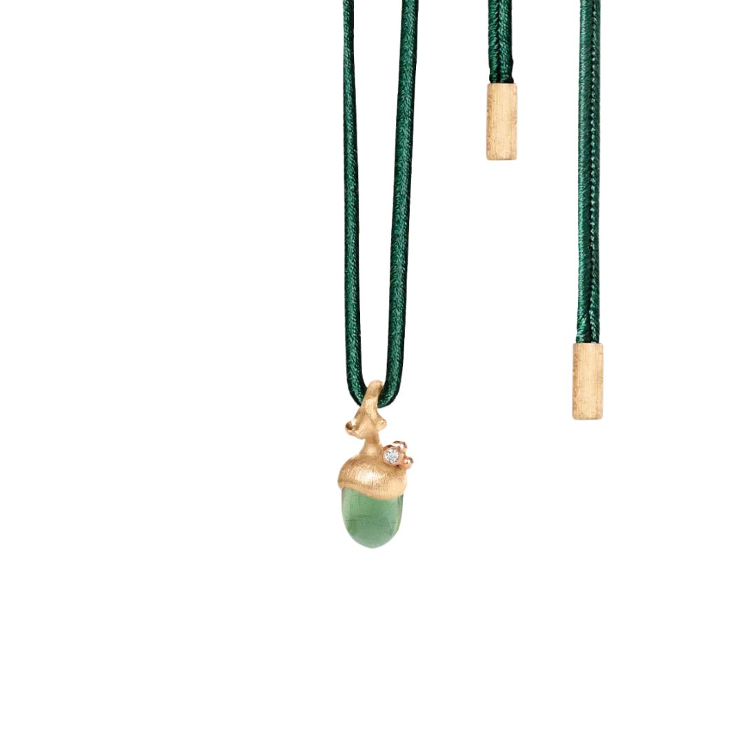 Ole Lynggaard Acorn Pendant with Serpentine
