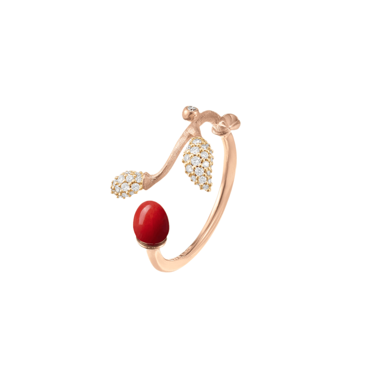 Ole Lynggaard Blooming Coral & Diamond Ring - Aurum Jewels