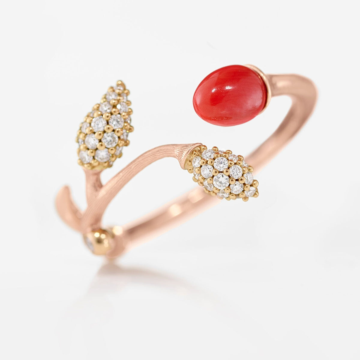 Ole Lynggaard Blooming Coral & Diamond Ring - Aurum Jewels