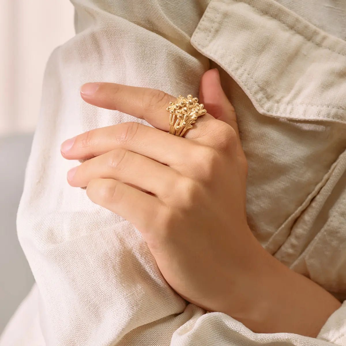 Ole Lynggaard Boho Cluster Ring - Aurum Jewels