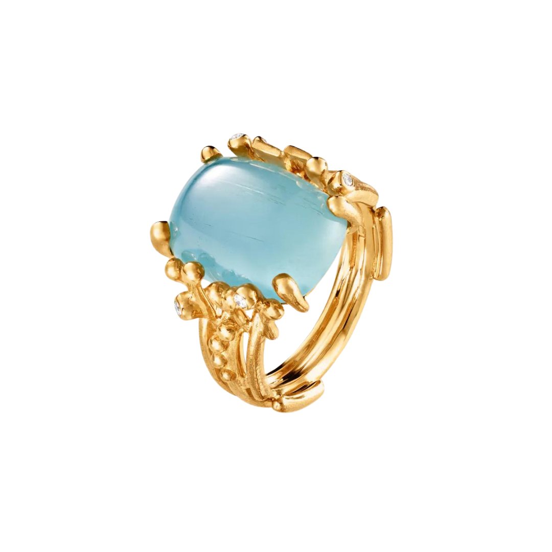 Ole Lynggaard Boho Ring with Aquamarine - Aurum Jewels