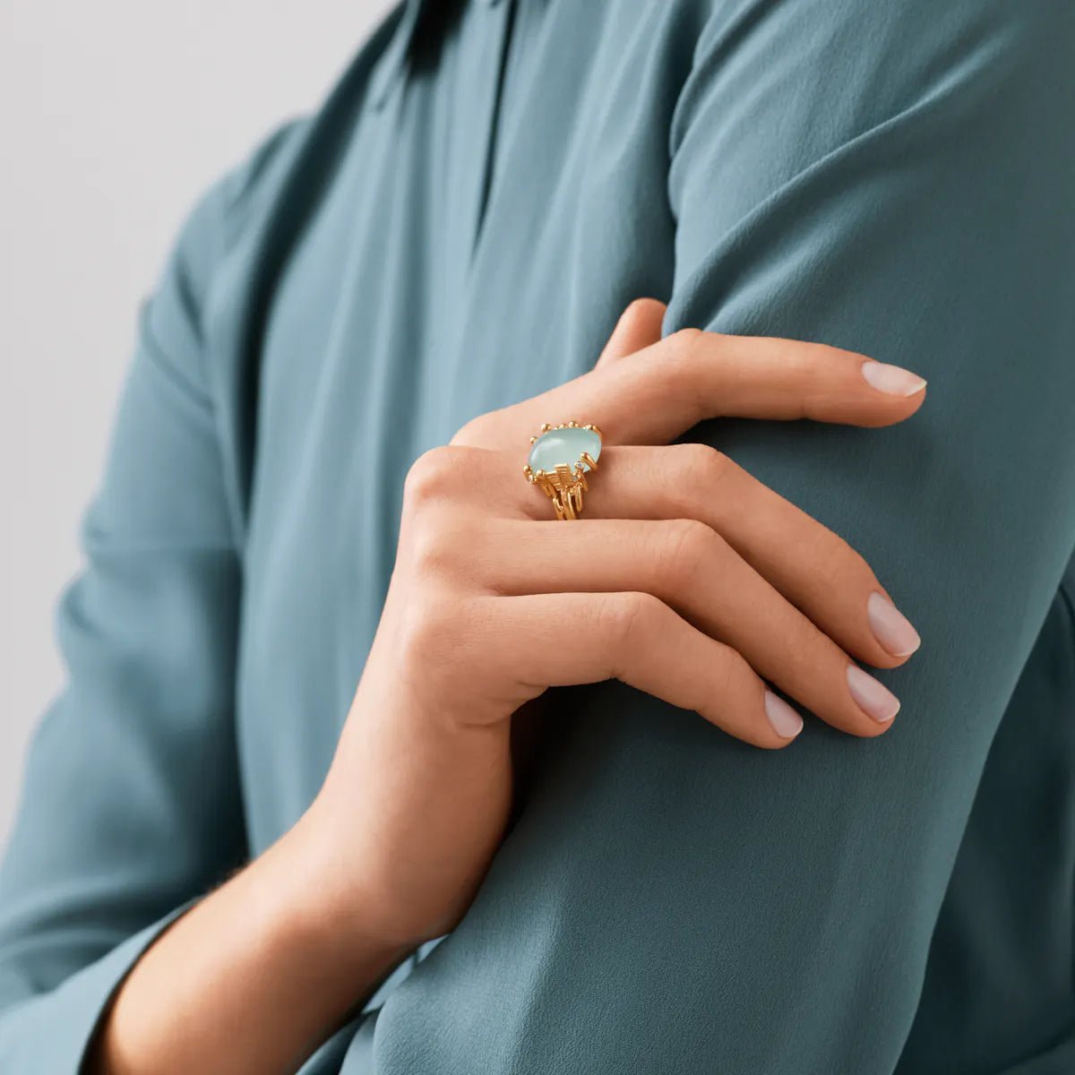 Ole Lynggaard Boho Ring with Aquamarine - Aurum Jewels