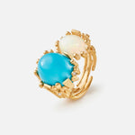 Ole Lynggaard Boho Ring with Turquoise & Opal - Aurum Jewels
