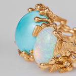 Ole Lynggaard Boho Ring with Turquoise & Opal - Aurum Jewels