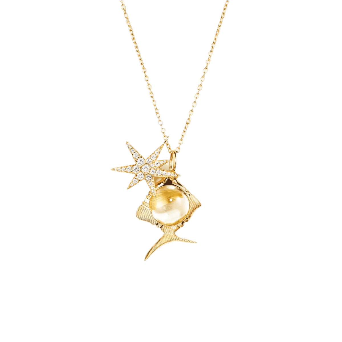 Ole Lynggaard Funky Stars Collier with Young Fish Pendant - Aurum Jewels