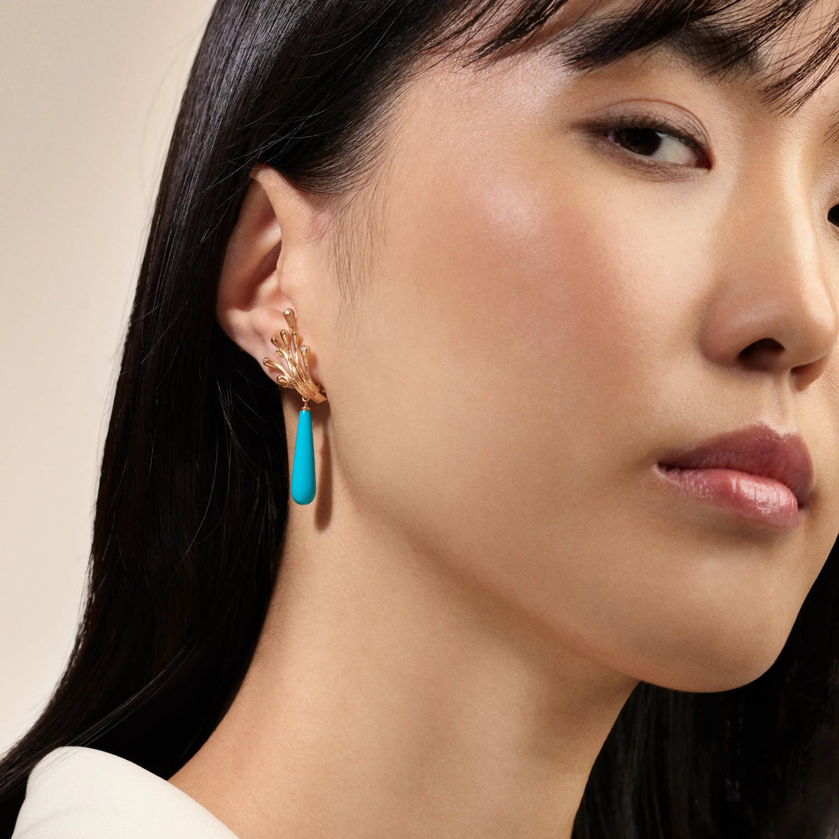 Ole Lynggaard Gold & Turquoise Drop Earring Pendants - Aurum Jewels