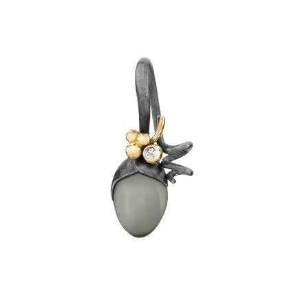 Ole Lynggaard Grey Moonstone & Diamond Sprout Pendant - Aurum Jewels