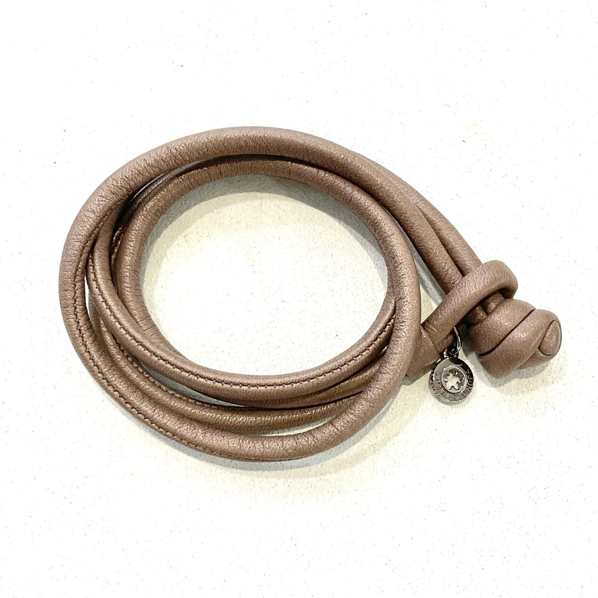 Ole Lynggaard Leather Bracelet in Cafe Latte - Aurum Jewels