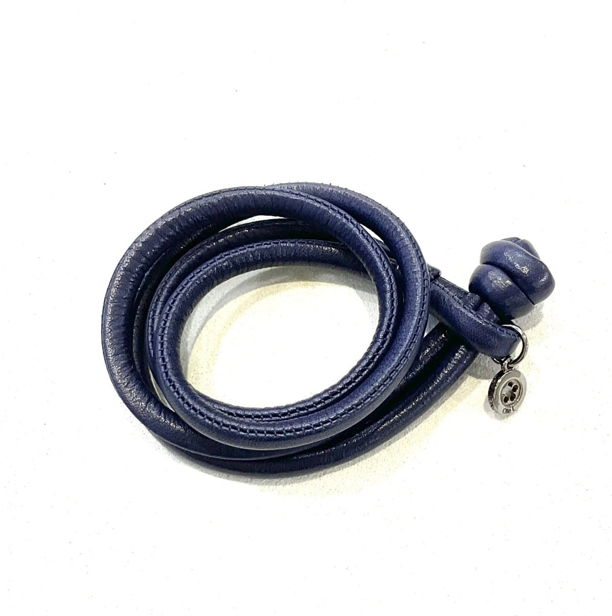 Ole Lynggaard Leather Bracelet in Purple Blue - Aurum Jewels