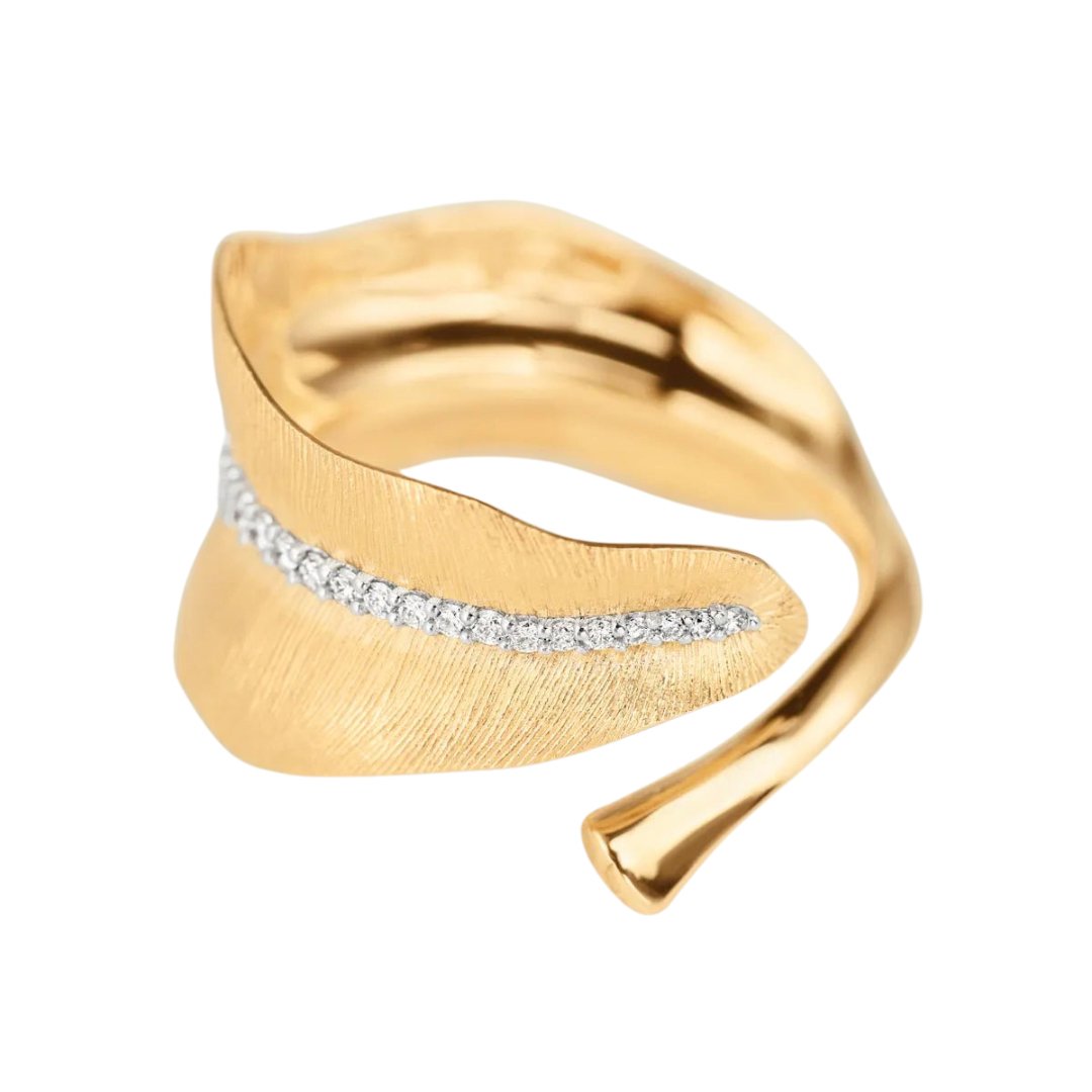 Ole Lynggaard Leaves Ring with Diamonds - Aurum Jewels