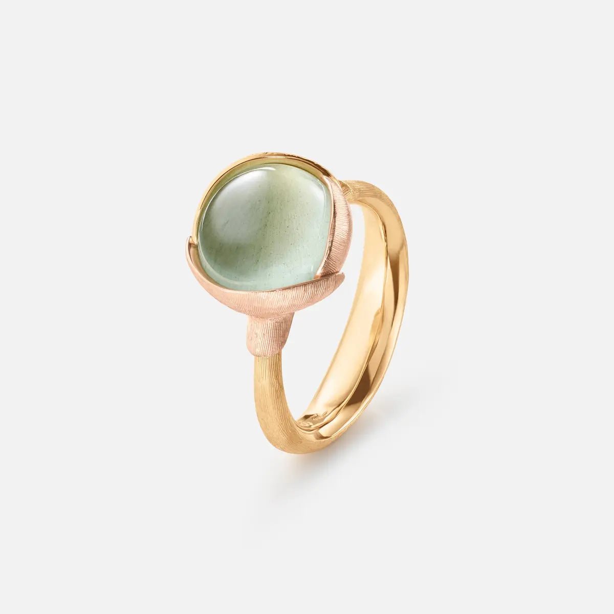 Ole Lynggaard Lotus Ring with Aquamarine - Aurum Jewels