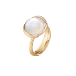 Ole Lynggaard Lotus Ring with Moonstone & Diamonds - Aurum Jewels