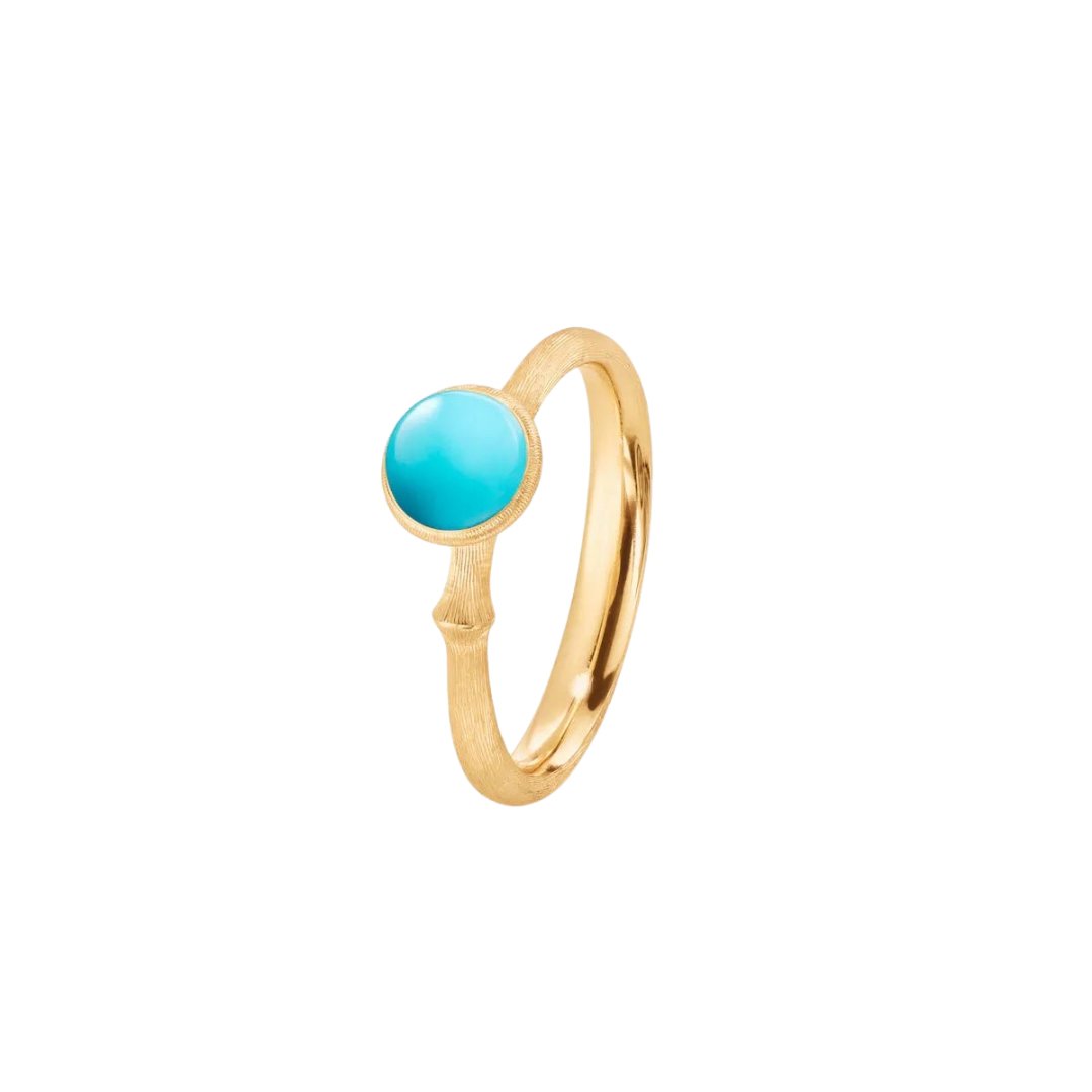 Ole Lynggaard Lotus Ring with Turquoise - Aurum Jewels
