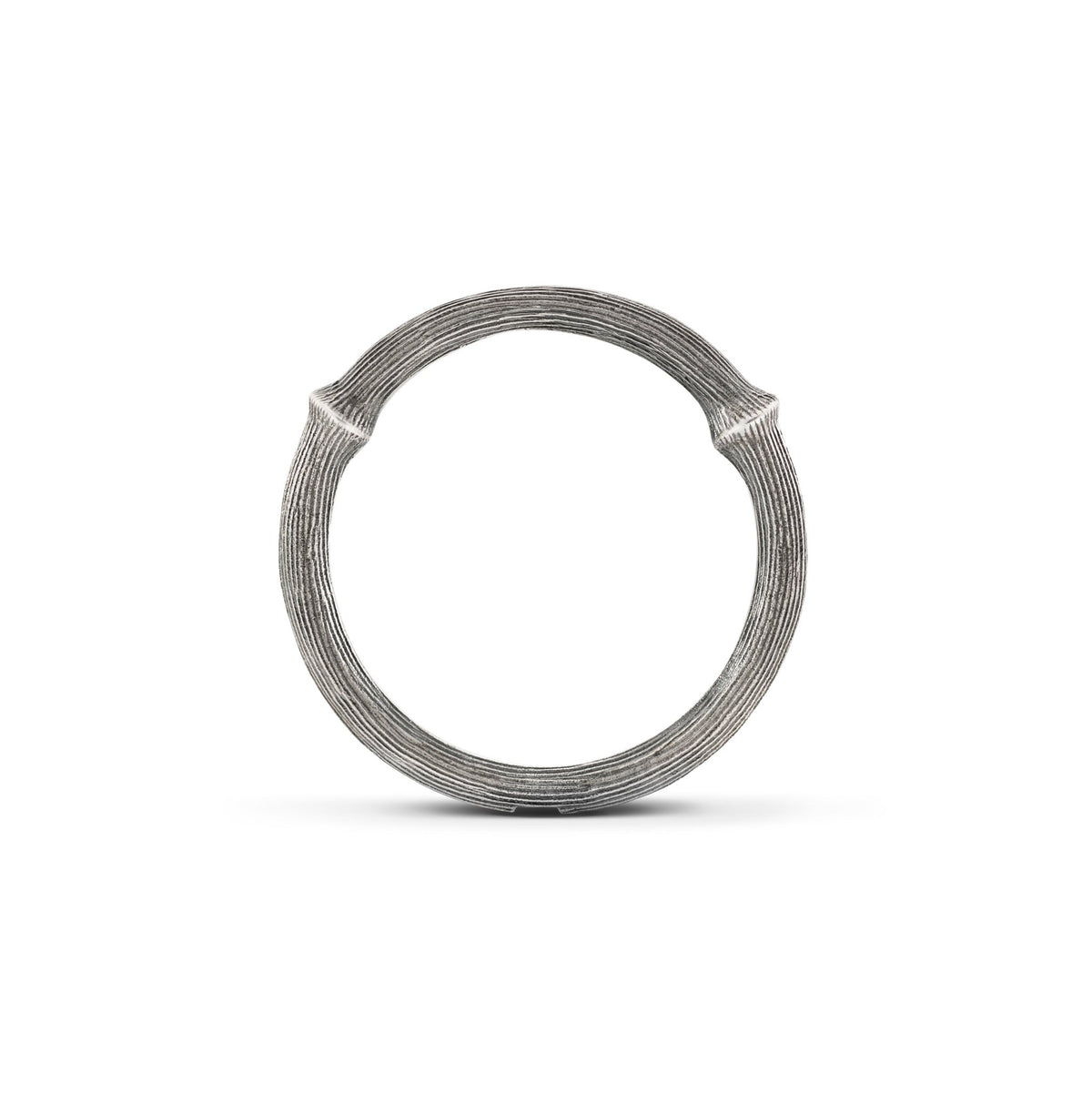 Ole Lynggaard Nature Band in 18ct White Gold with Oxidised Finish - Aurum Jewels