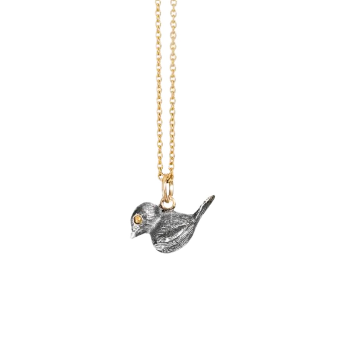 Ole Lynggaard Silver & Gold Forrest Bird Pendant - Aurum Jewels