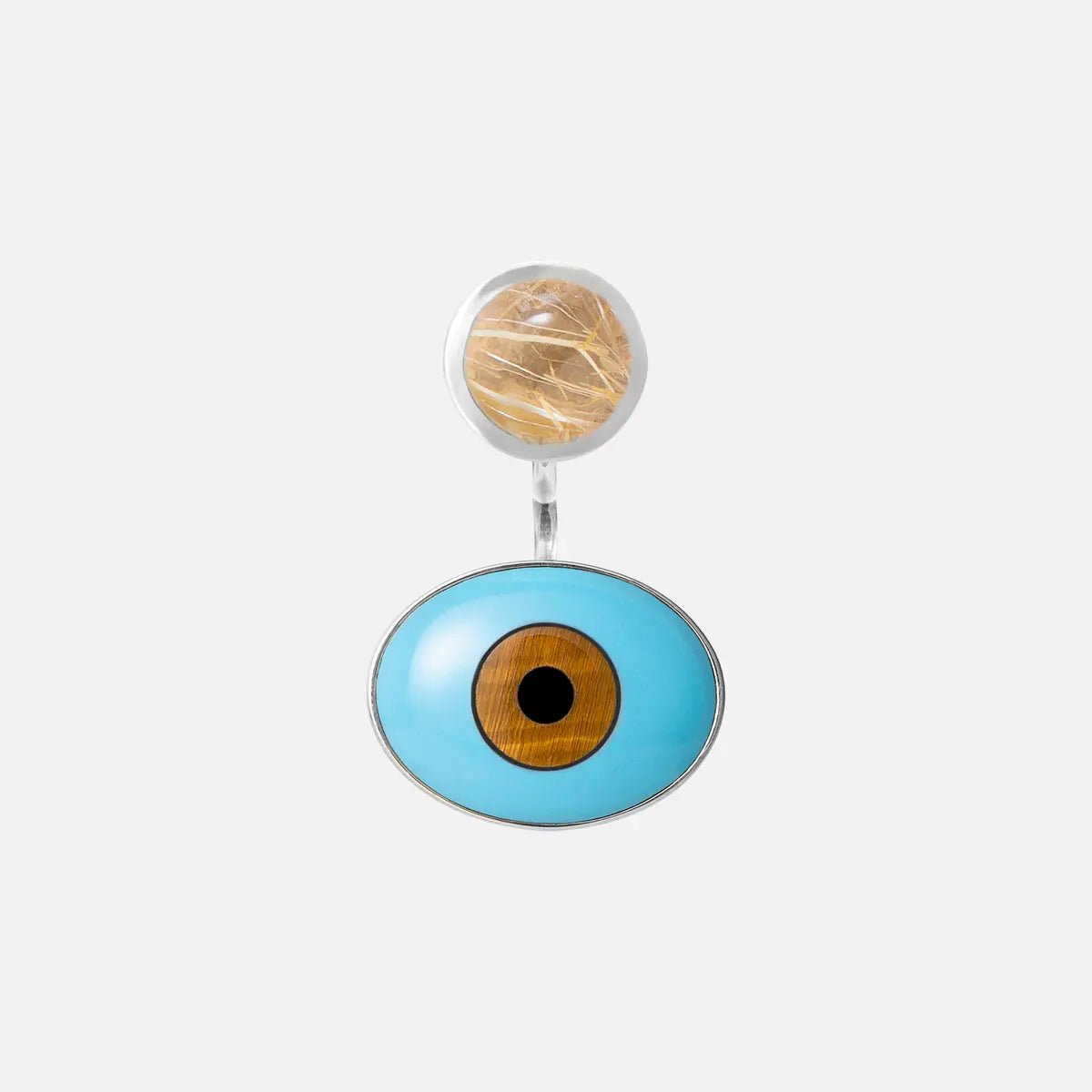 Ole Lynggaard Silver Lotus Evil Eye Ear Pendants - Aurum Jewels