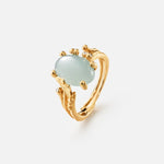 Ole Lynggaard Small Boho Ring with Aquamarine - Aurum Jewels