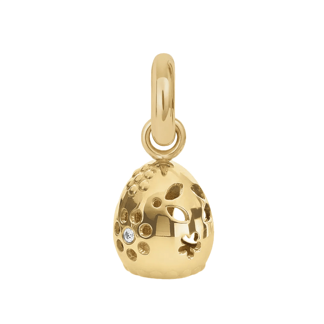 Ole Lynggaard Sweet Drops Lace Gold Charm with Diamonds - Aurum Jewels