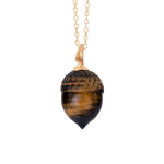 Ole Lynggaard Tigers Eye Acorn Pendant - Aurum Jewels