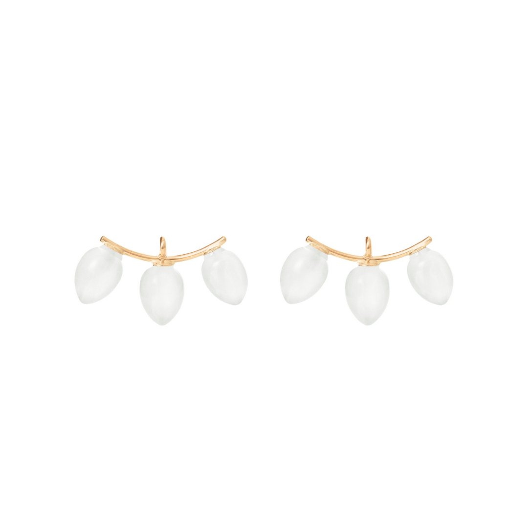 Ole Lynggaard White Moonstone Pendant Drops - Aurum Jewels