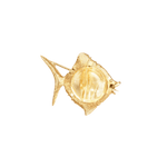 Ole Lynggaard Young Fish Brooch with Rutile Quartz - Aurum Jewels