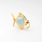 Ole Lynggaard Young Fish Pendant with Aquamarine - Aurum Jewels