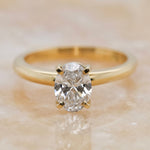 Oval Cut Diamond Solitaire Engagement Ring - Aurum Jewels
