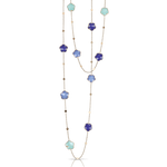 Pasquale Bruni in the Blue Sautoir Necklace in 18k Rose Gold with Blue gems & Diamonds - Aurum Jewels