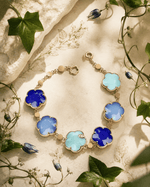 Pasquale Bruni Petit Joli Bracelet in 18k Rose Gold with Blue gems & Diamonds - Aurum Jewels