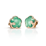 Pasquale Bruni Petit Joli Earrings in 18k Rose Gold with Lunar Garden gem & Diamonds - Aurum Jewels