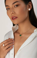 Pasquale Bruni Petit Joli Ring in 18k Rose Gold with White Agate, White & Champagne Diamonds - Aurum Jewels