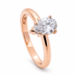 Pear Shaped Diamond Solitaire Engagement Ring - Aurum Jewels