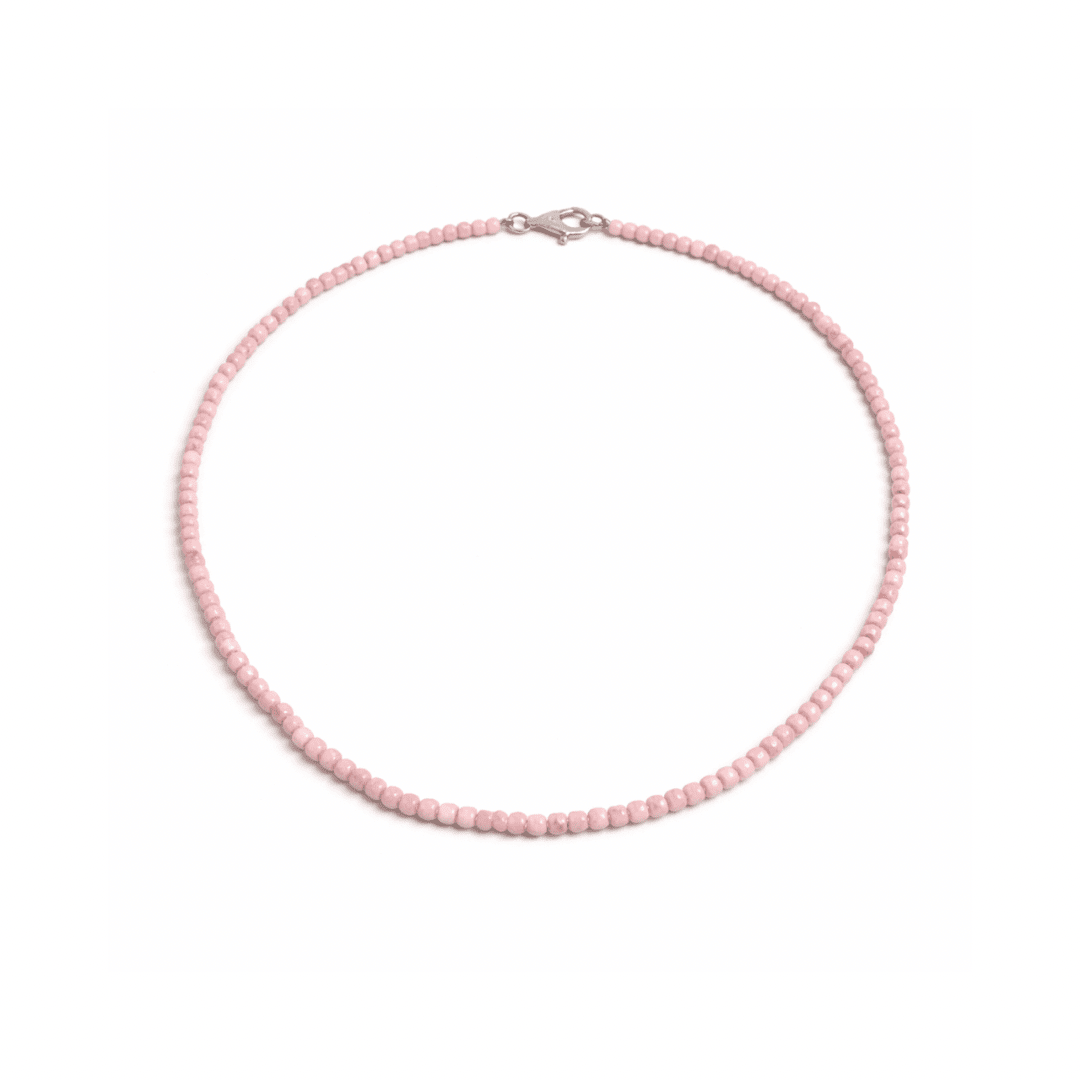 Pink Opal Bead Necklace - Aurum Jewels