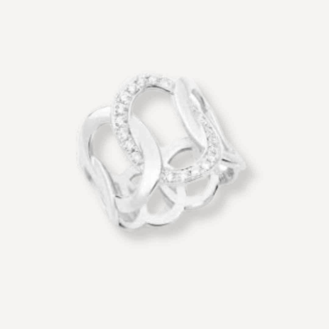 Pomellato Brera White Gold & Diamond Ring - Aurum Jewels