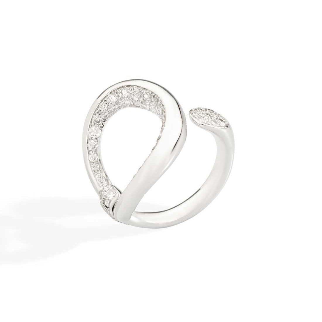 Pomellato Fantina Ring White Gold Diamonds - Aurum Jewels