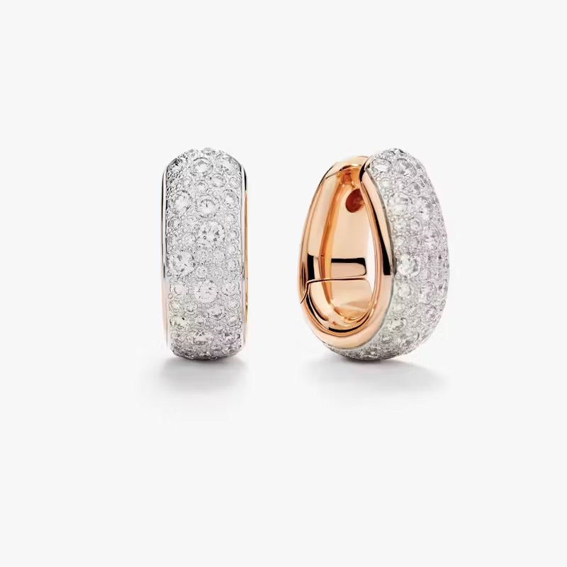 Pomellato Iconica Pave Diamond Hoop Earrings - Aurum Jewels