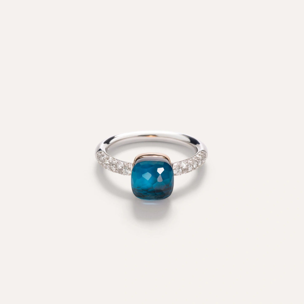 Pomellato Nudo Blue Topaz, Turquoise & Diamond Ring - Aurum Jewels