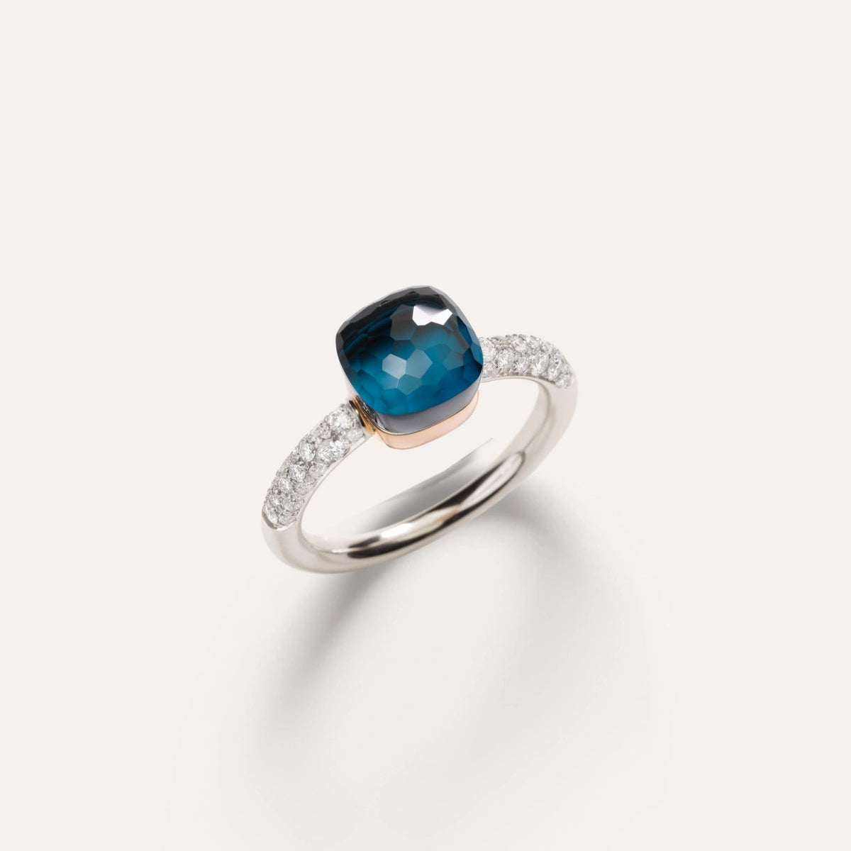 Pomellato Nudo Blue Topaz, Turquoise & Diamond Ring - Aurum Jewels