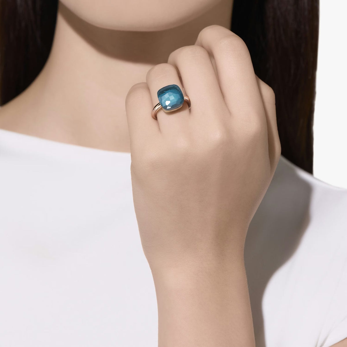 Pomellato Nudo Maxi Ring London Blue Topaz - Aurum Jewels