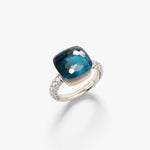 Pomellato Nudo Maxi Ring London Blue Topaz & Diamond - Aurum Jewels