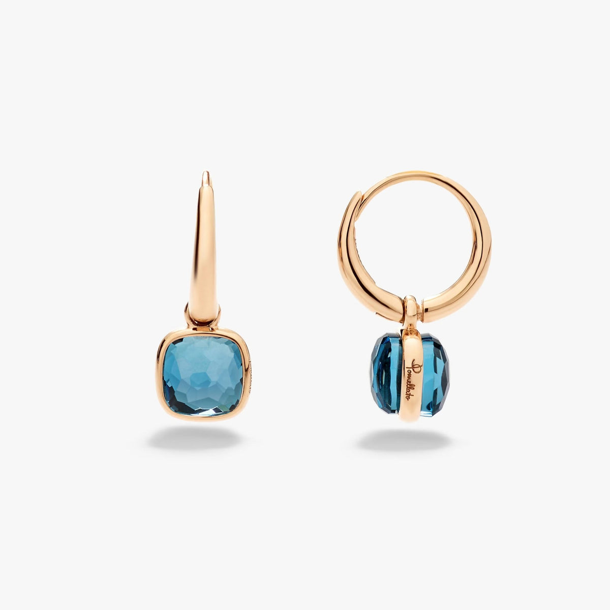 Pomellato Nudo Mini London Blue Topaz Earrings - Aurum Jewels