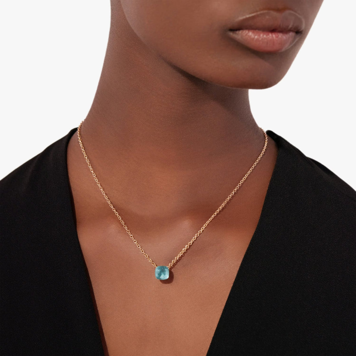 Pomellato Nudo Petit Pendant Necklace Sky Blue Topaz - Aurum Jewels