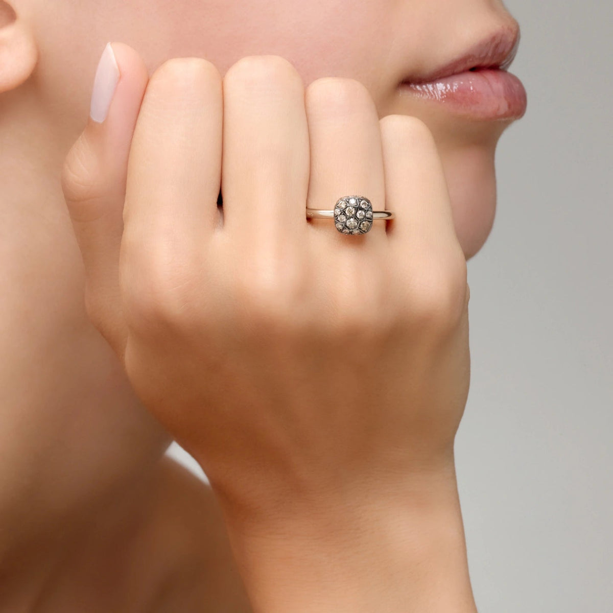 Pomellato Nudo Petit Ring with Champagne Diamonds - Aurum Jewels