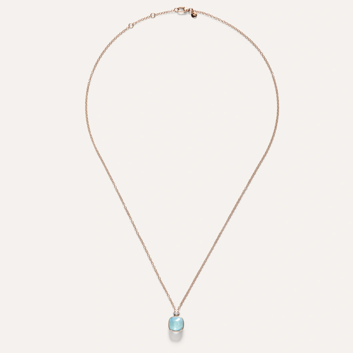 Pomellato Nudo Sky Blue Topaz Necklace with Diamonds - Aurum Jewels