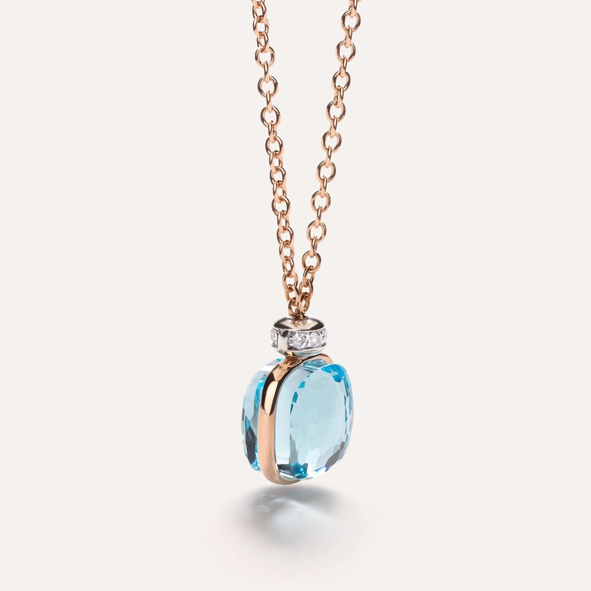 Pomellato Nudo Sky Blue Topaz Necklace with Diamonds - Aurum Jewels