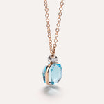 Pomellato Nudo Sky Blue Topaz Necklace with Diamonds - Aurum Jewels
