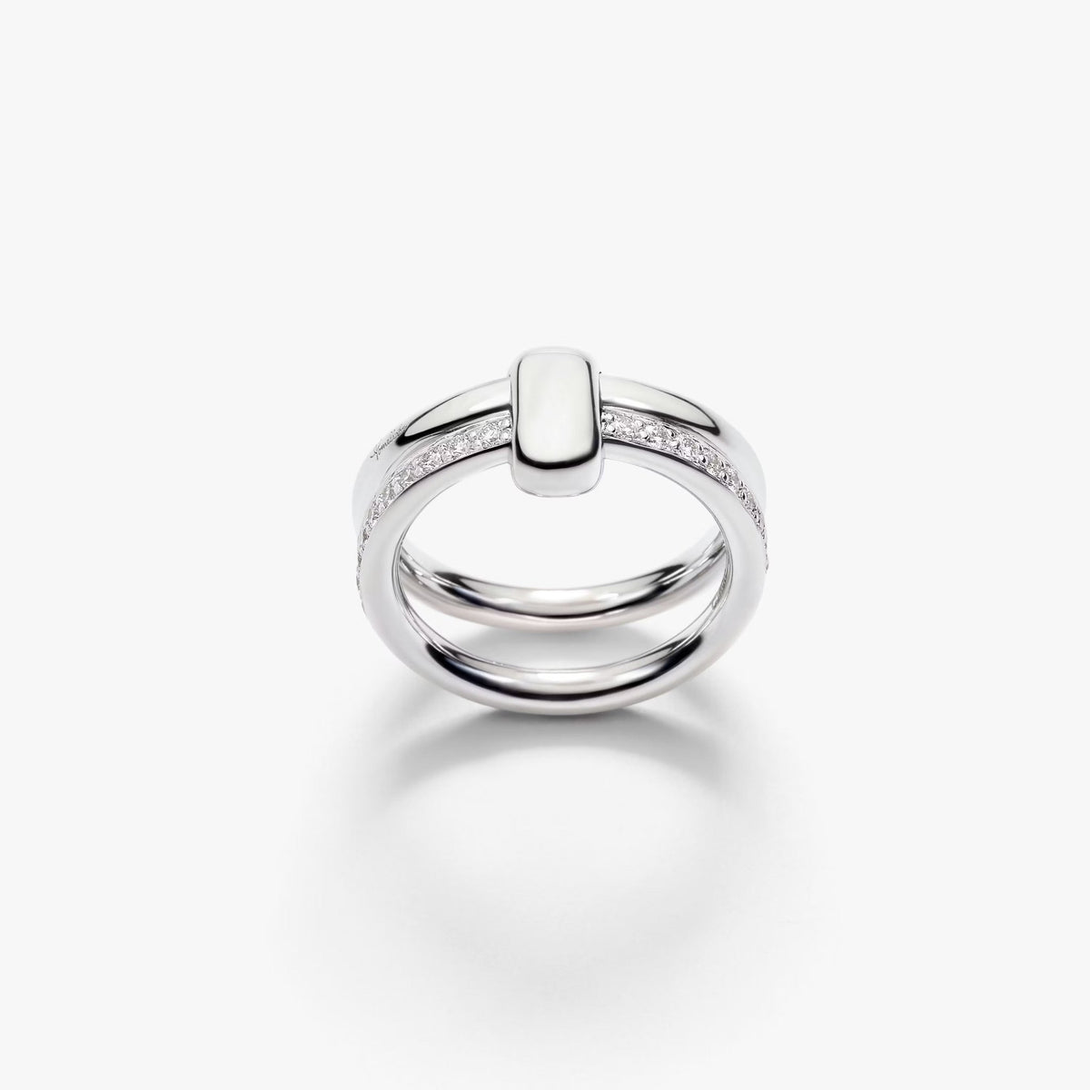 Pomellato Together 18ct White Gold & Diamond Ring - Aurum Jewels