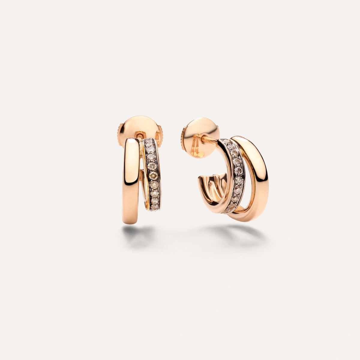 Pomellato Together Champagne Diamond Earrings - Aurum Jewels