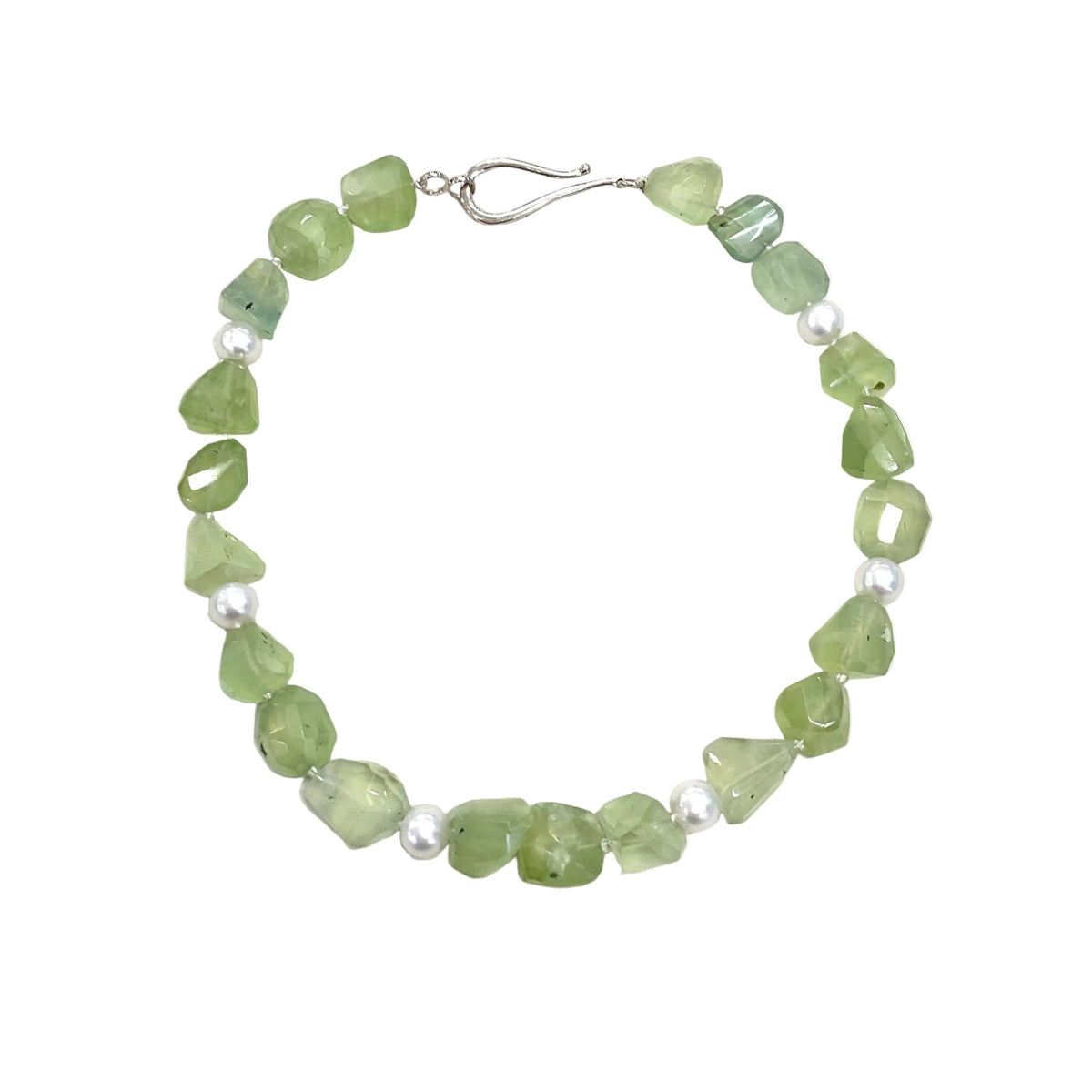 Prehnite & South Sea Pearl Strand - Aurum Jewels